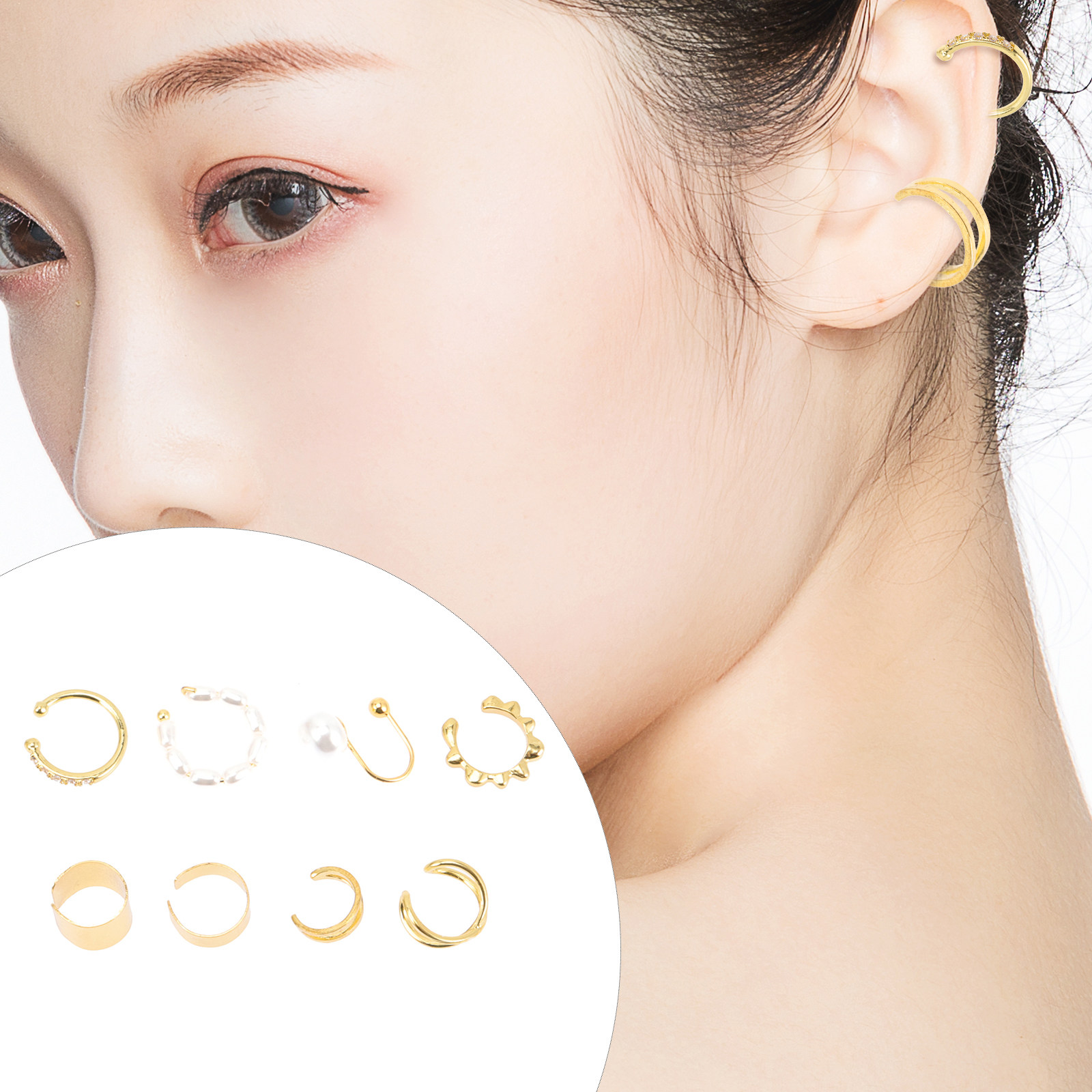 Body Jewelry Ear Piercing - 8Pcs Women Clip on Nose Rings