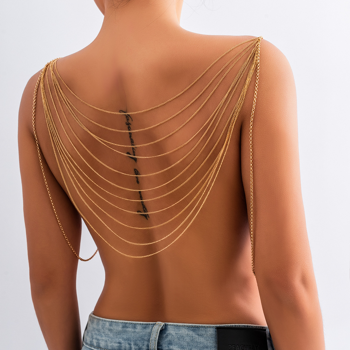 Body Jewelry Online - Classic Multi layered Tassel Body Chain