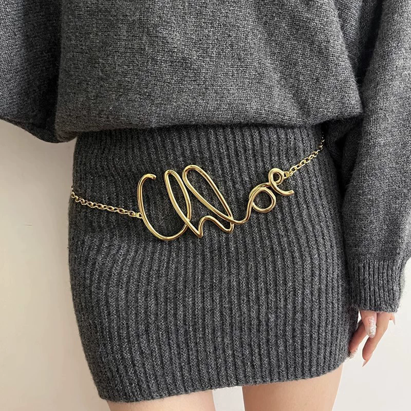 Body Jewelry Waist - 2025 New Retro Gold Letter Waist