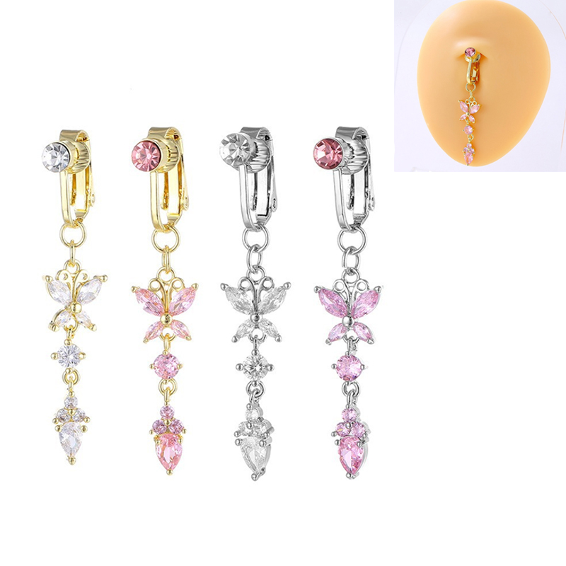Body Jewelry Belly Button Rings - EVISPOL Clip On Belly Button Ring