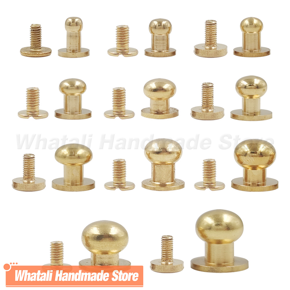 Body Jewelry Chicago - 10pcs Solid Brass Button Belt Bag