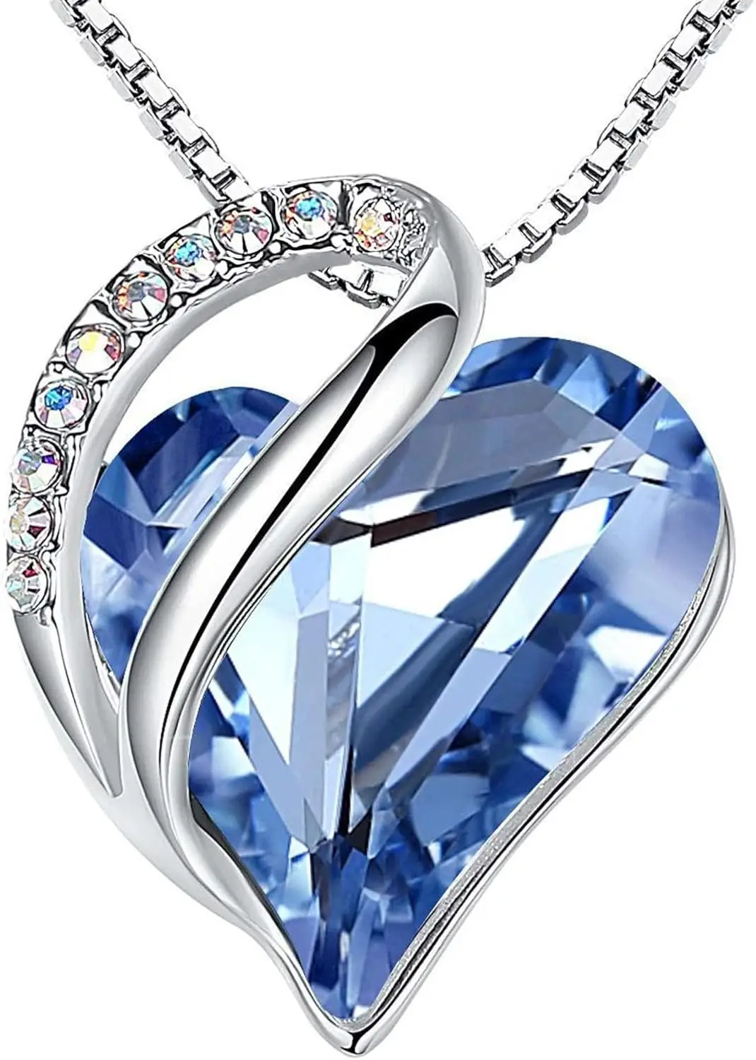 Body Jewelry Necklace - Gifts for Mom, Infinity Heart Crystal