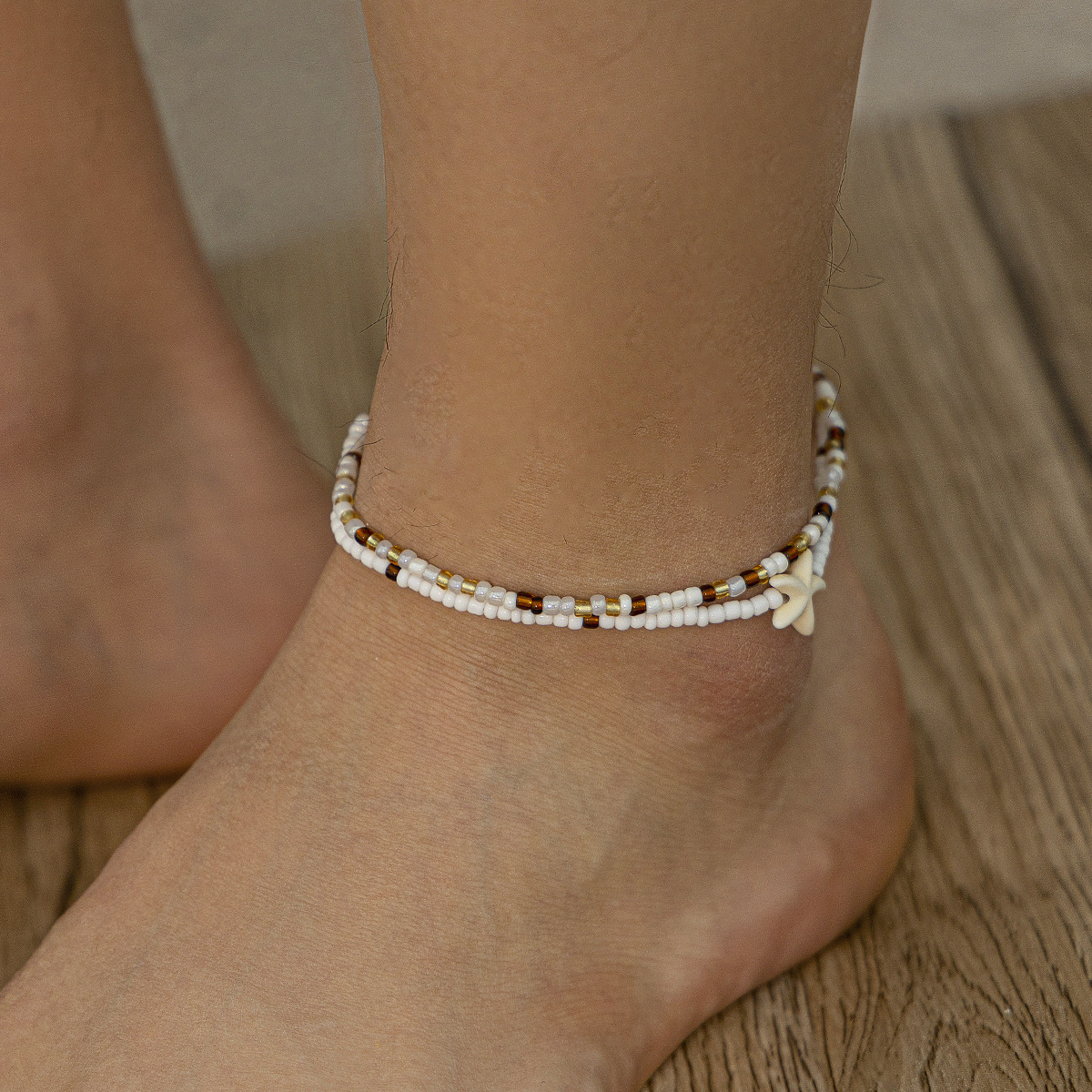 Body Jewelry High End - Bohemian style rice bead anklet, hip-hop