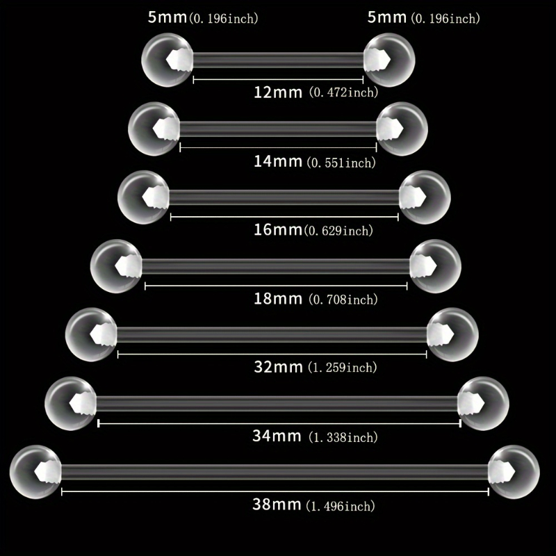Body Jewelry Stores - JKC Store 10pcs Acrylic Barbell Set