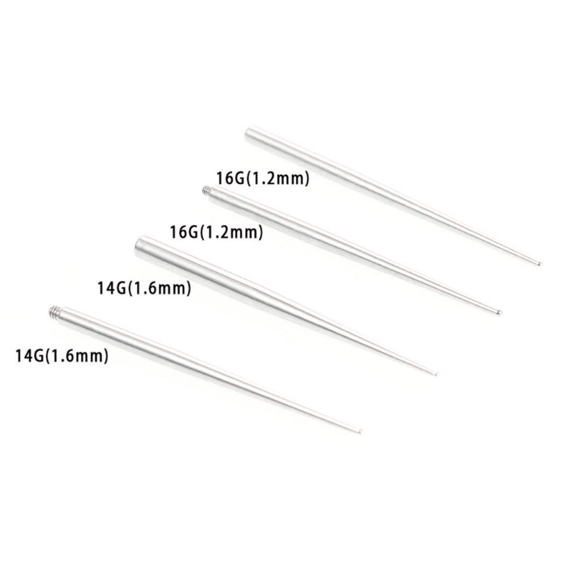 Body Jewelry Ear Piercing - Steel Cone Insertion Pin Rod for