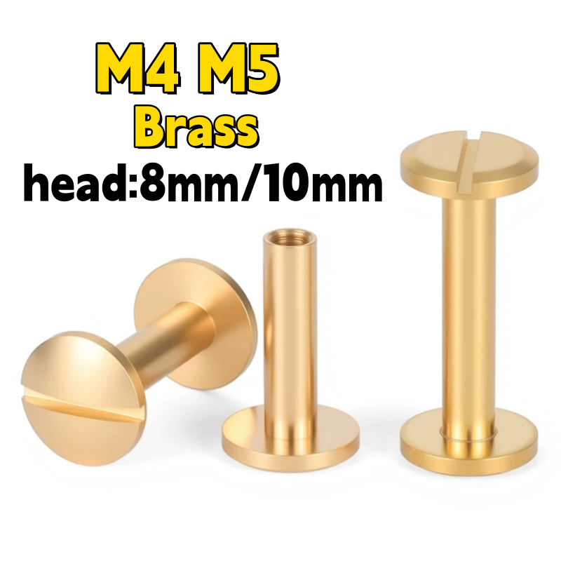Body Jewelry Chicago - M4 M5 Solid Brass head 8/10mm