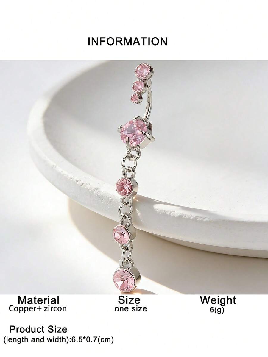 Body Jewelry Belly Button Rings - Cubic Zirconia Decorative Navel Belly Ring