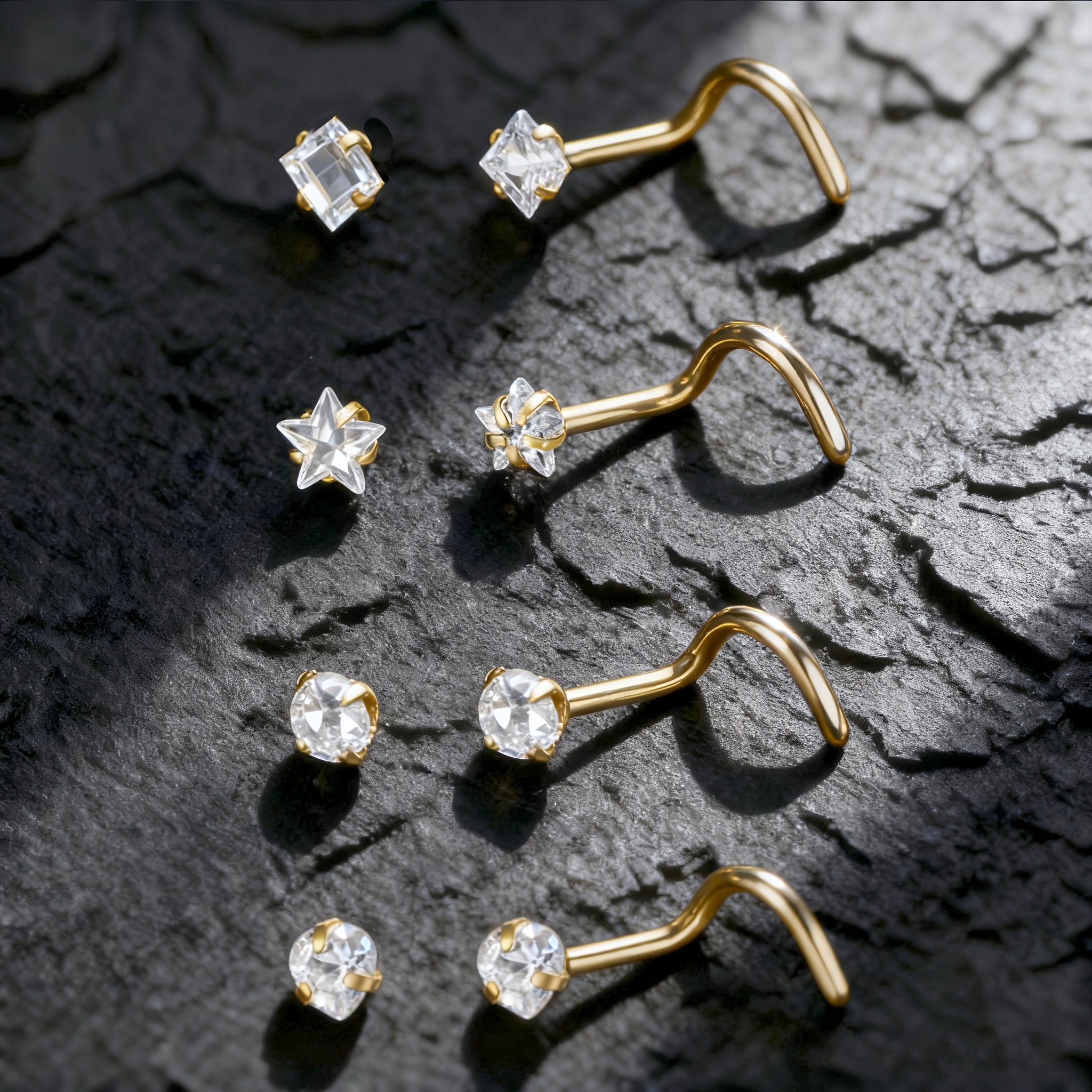 4pcs/Set Glitter Nose Studs 20 - Body Jewelry Changing Kit review and price
