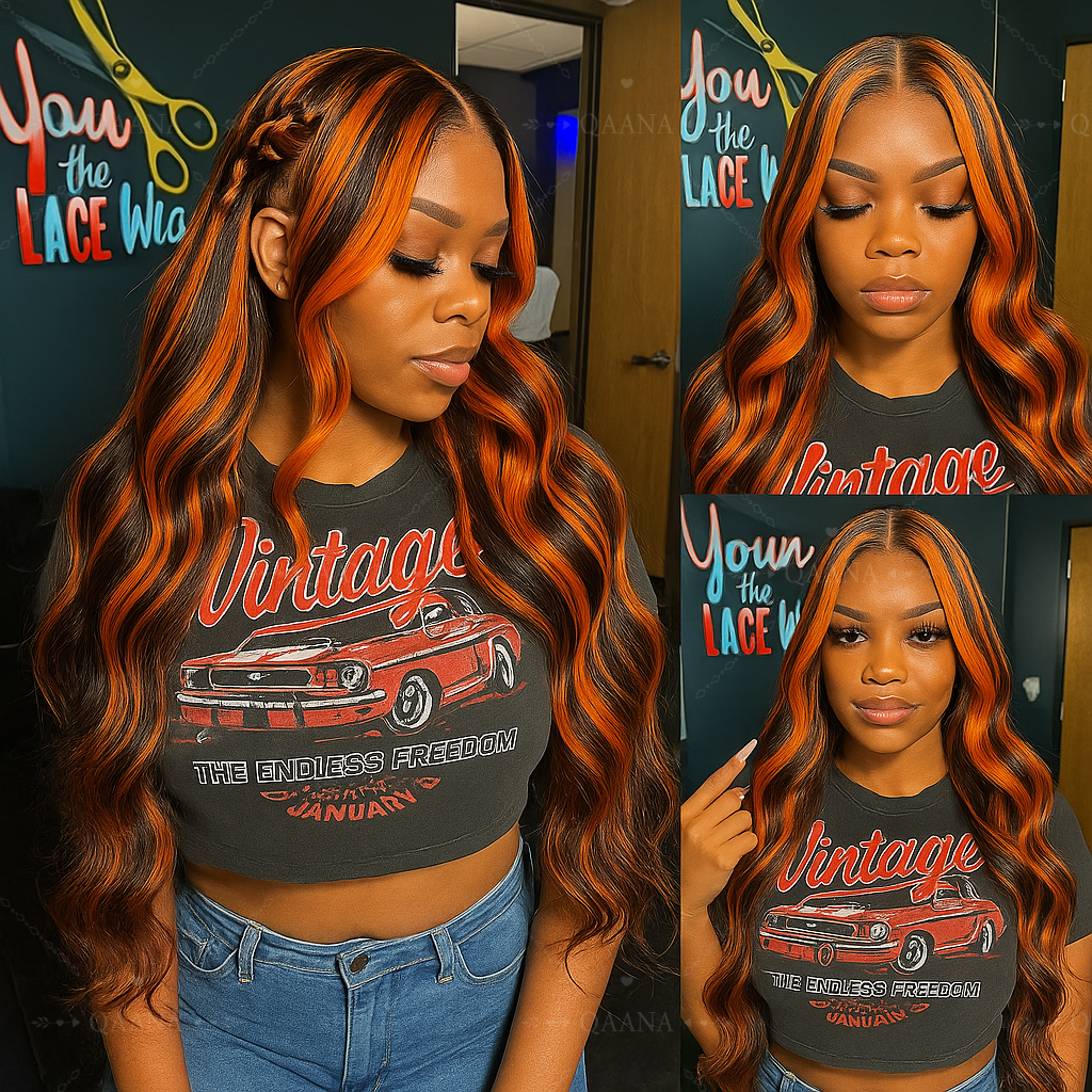 Brown Ginger Highlight Wigs Hu - Body Jewelry Underwear review and price