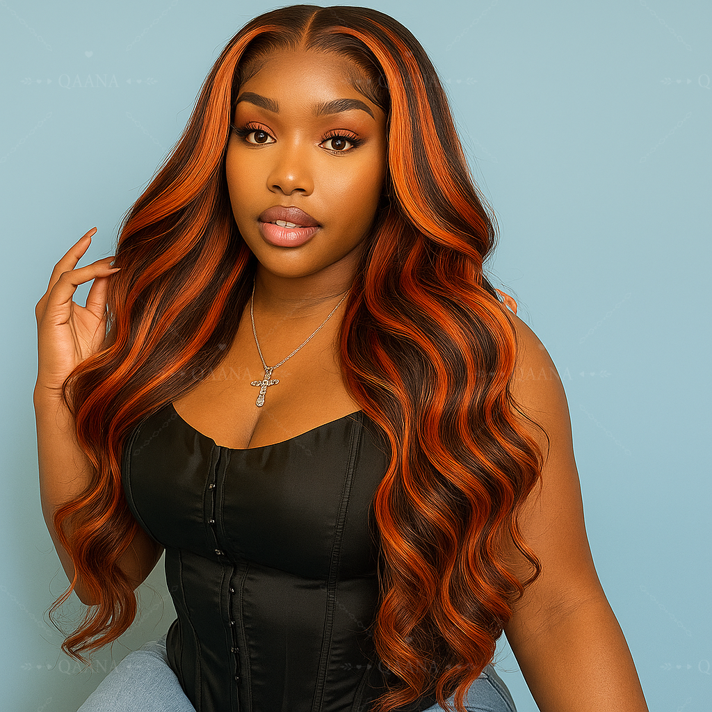 Brown Ginger Highlight Wigs Hu - Body Jewelry Underwear review and price