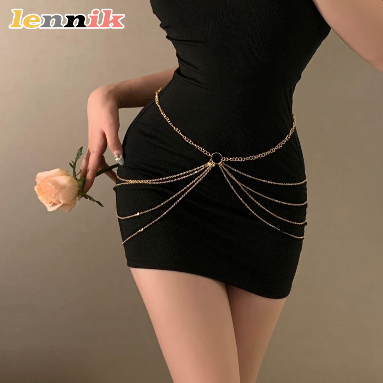 LENNIK Tassel Metal Multi-Laye - Body Jewelry Online review and price