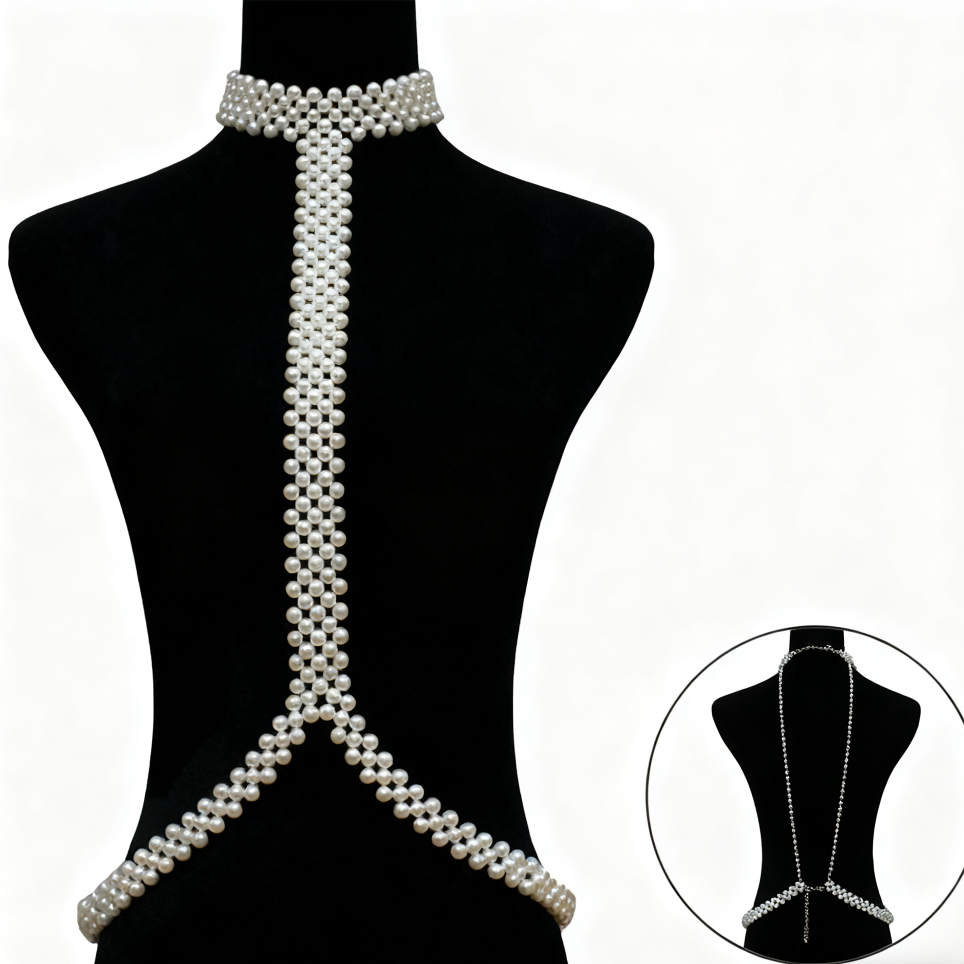 Luxurious Pearl Gold Chain Bod - Body Jewelry High End review and price