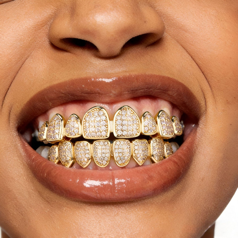 New HipHop CZ Teeth Set For Un - Body Jewelry High End review and price
