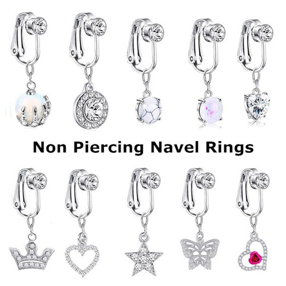 Accessories Clip On Earrings C - Body Jewelry Belly Button Rings review and price