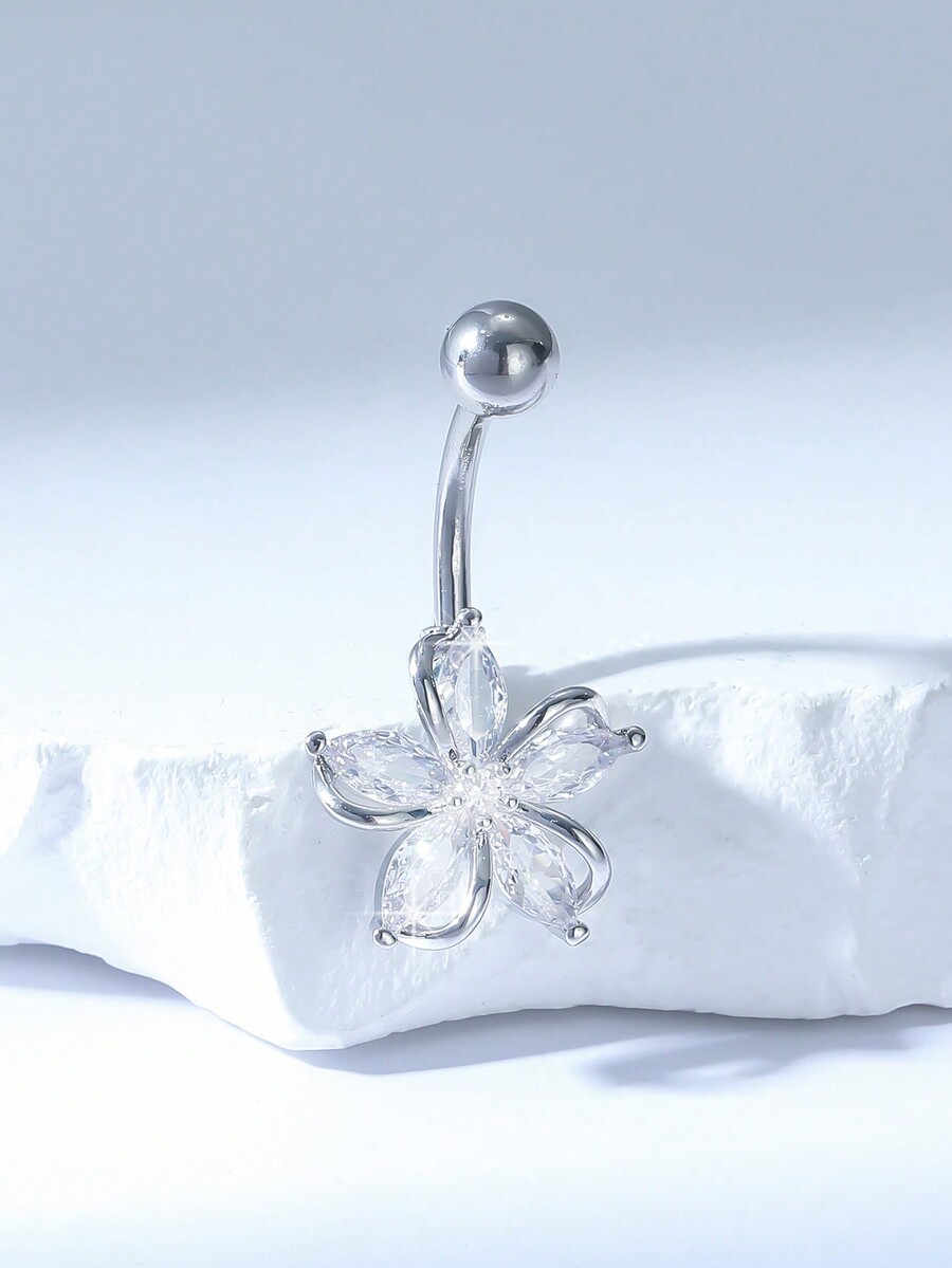 Pink Zirconia Cherry Blossom B - Body Jewelry Belly Button Rings review and price