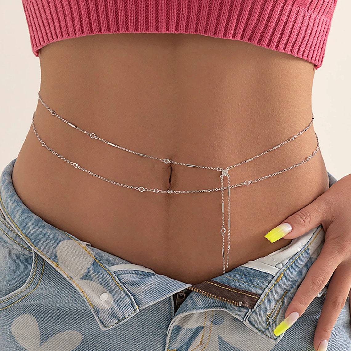 Double Layers Tassel Belly Cha - Body Jewelry Online review and price