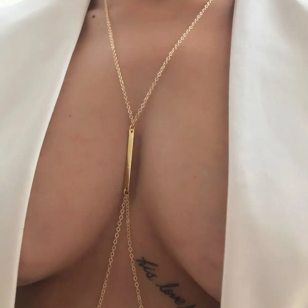Sexy Metal Chest Chain Harness - Body Jewelry In Bulk review and price