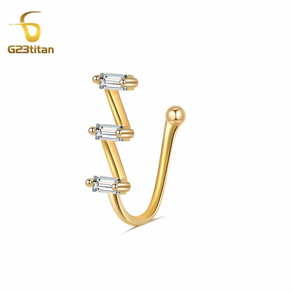 1pc Fake Nose Piercing Ring Wo - Body Jewelry Ear Piercing review and price