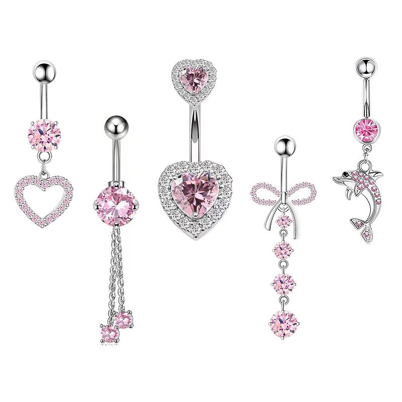 1PCS Pink Crown Belly Button R - Body Jewelry Belly Button Rings review and price