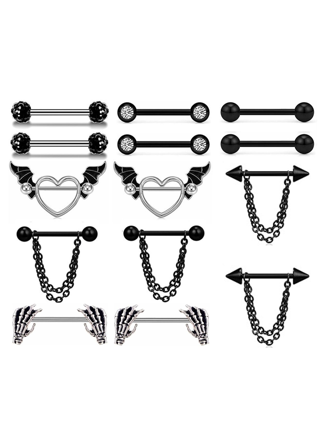 2pcs Stainless Steel 14G Black - Body Jewelry Changing Kit review and price