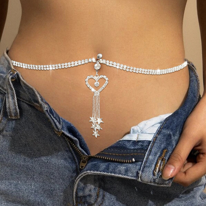GLAMing Boho Heart Dangle Rhin - Body Jewelry Belly Button Rings review and price
