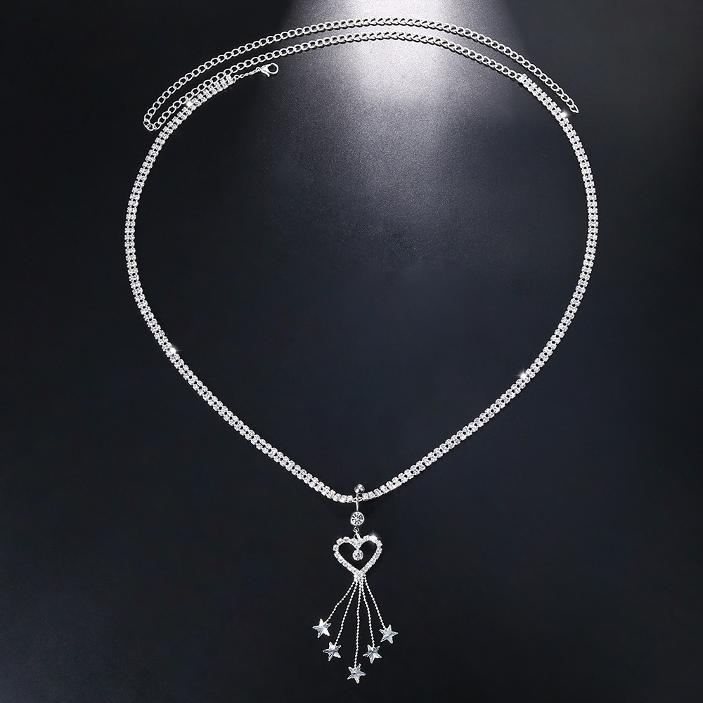 GLAMing Boho Heart Dangle Rhin - Body Jewelry Belly Button Rings review and price
