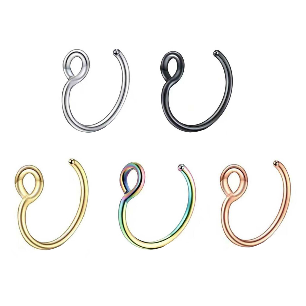 1Pcs Women Fake Piering Nose R - Yg Body Jewelry review and price
