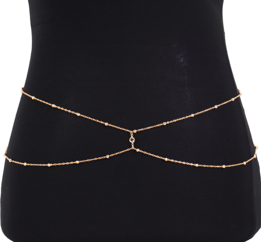 Clear Rhinestone Beaded Belly  - Body Jewelry Online review and price