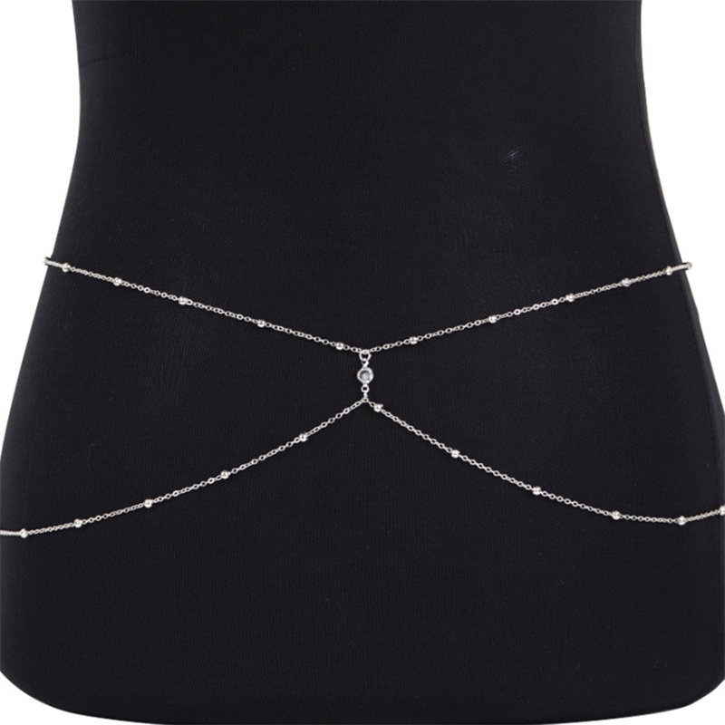 Clear Rhinestone Beaded Belly  - Body Jewelry Online review and price