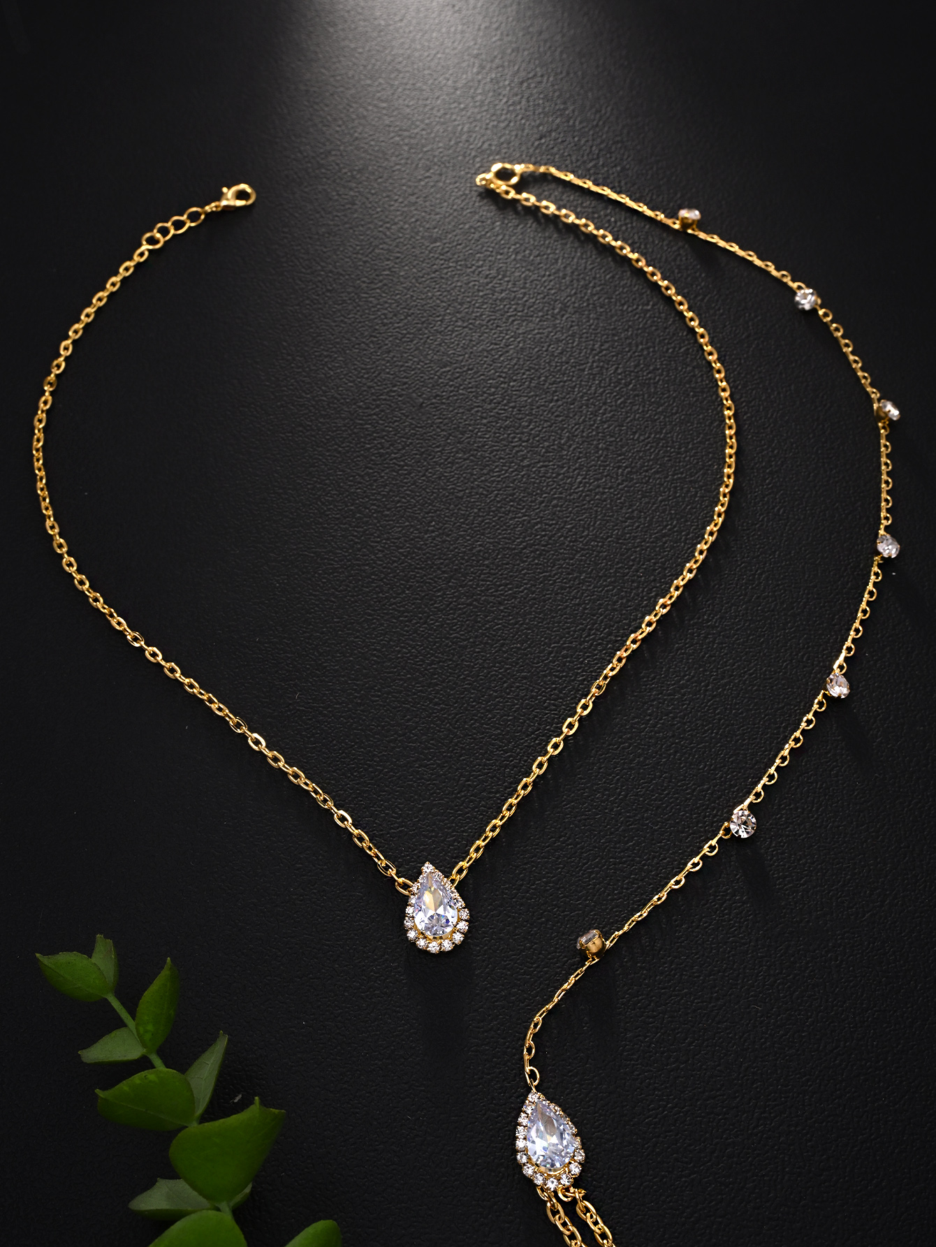Hot style zircon back chain br - Body Jewelry Necklace review and price