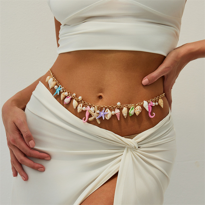 Boho Starfish Shell Pendant Wa - Body Jewelry Waist review and price