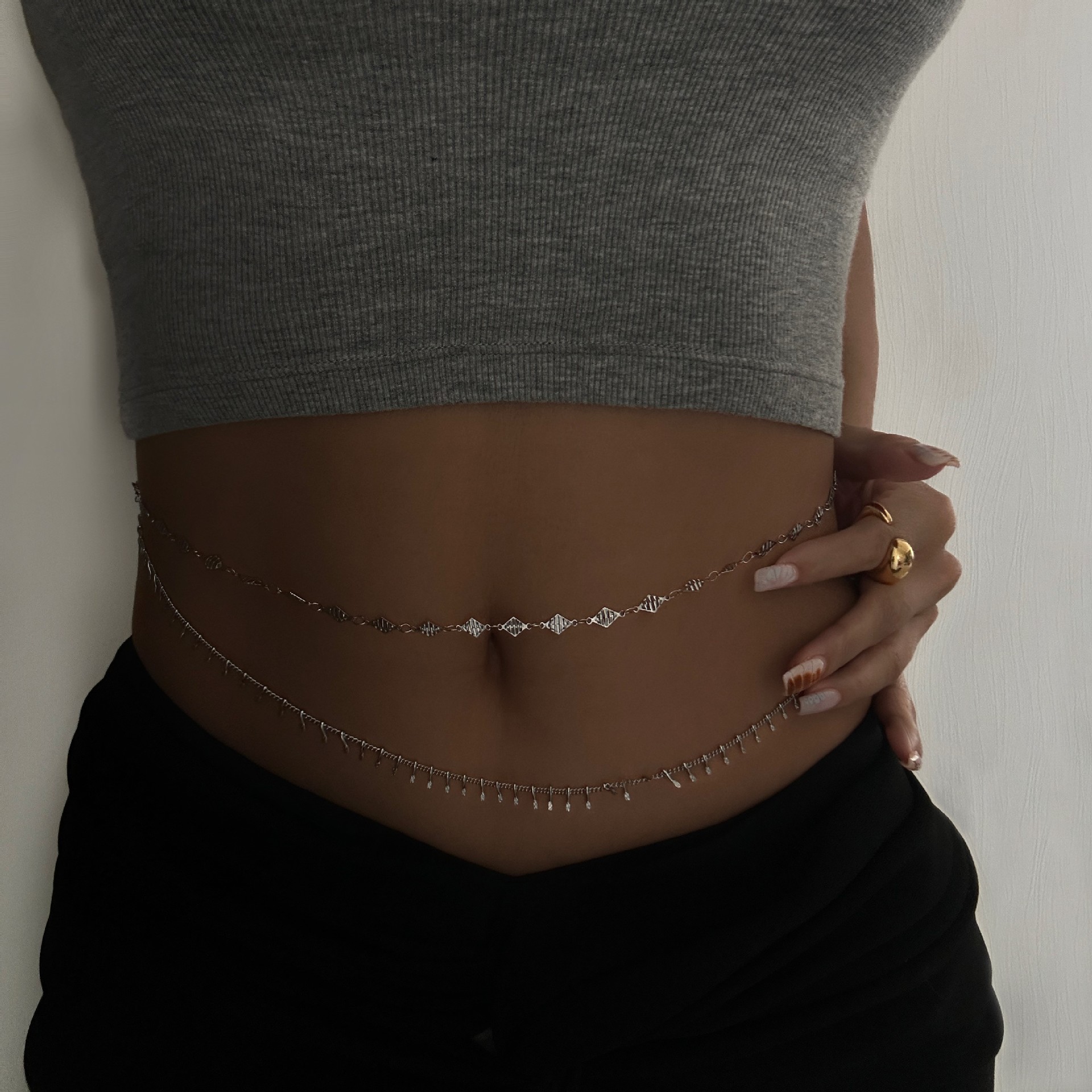 Punk Round Stainless Steel Wai - Body Jewelry Waist review and price
