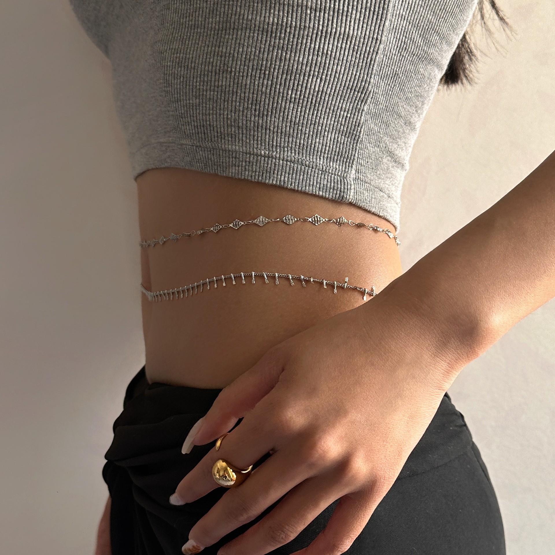 Punk Round Stainless Steel Wai - Body Jewelry Waist review and price