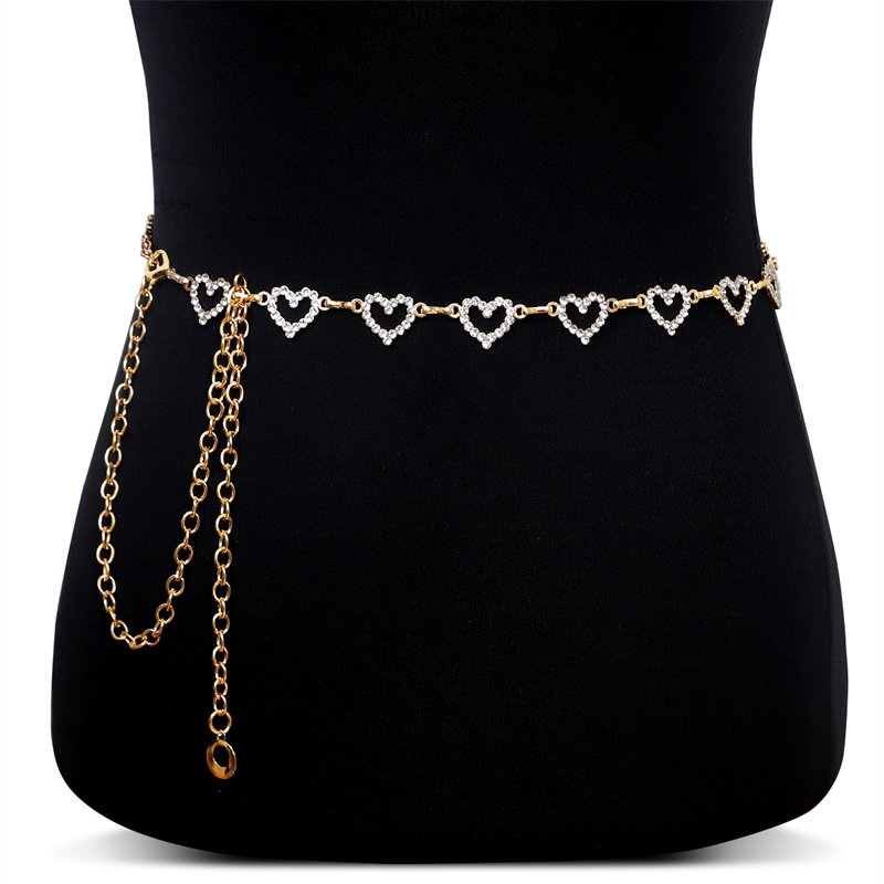 Fashion Rhinestone Heart Waist - Body Jewelry Waist review and price