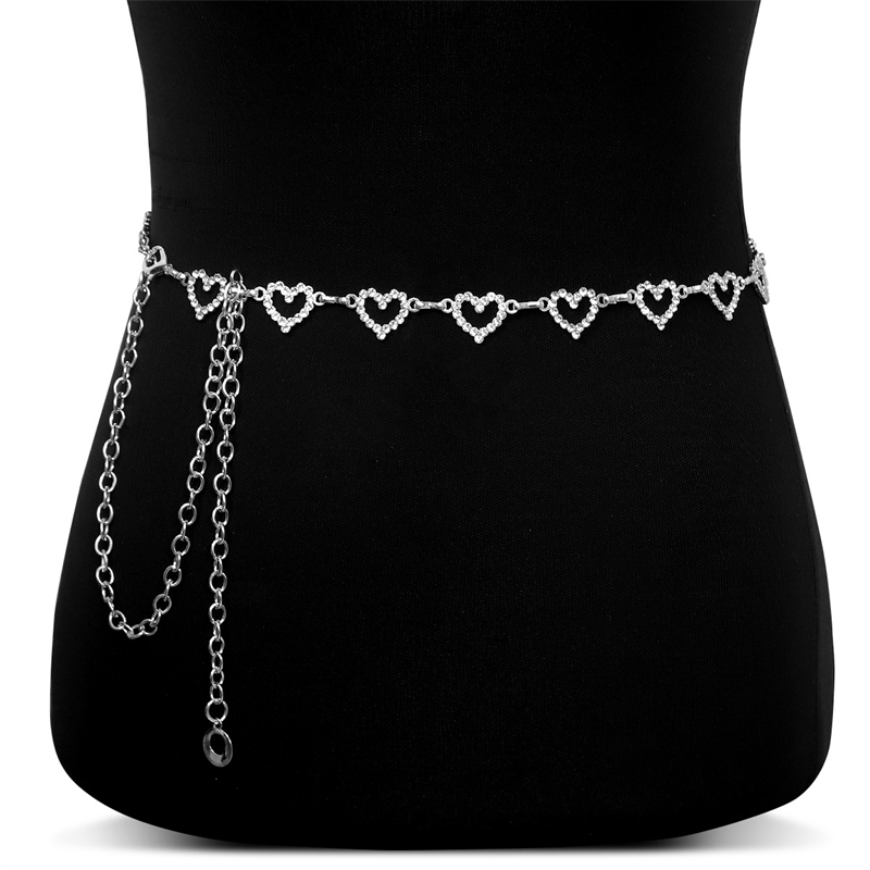 Fashion Rhinestone Heart Waist - Body Jewelry Waist review and price