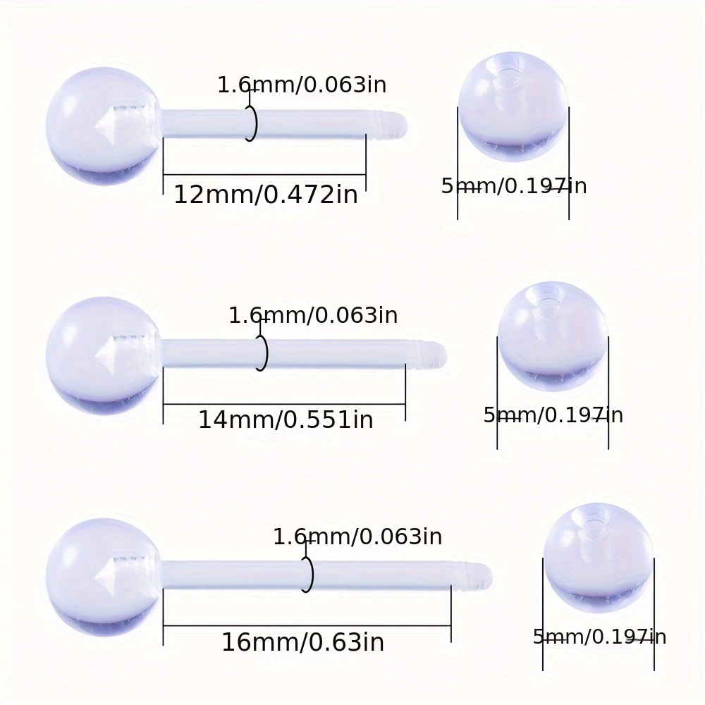 3pcs/Set (Each Size 1pc) Soft  - Body Jewelry Stores review and price