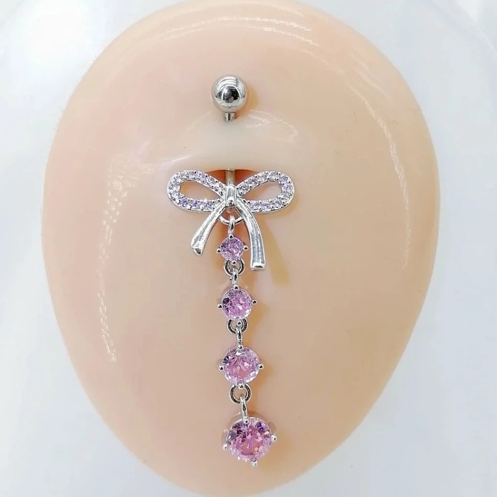 Stainless Steel Bow Belly Butt - Body Jewelry Belly Button Rings review and price
