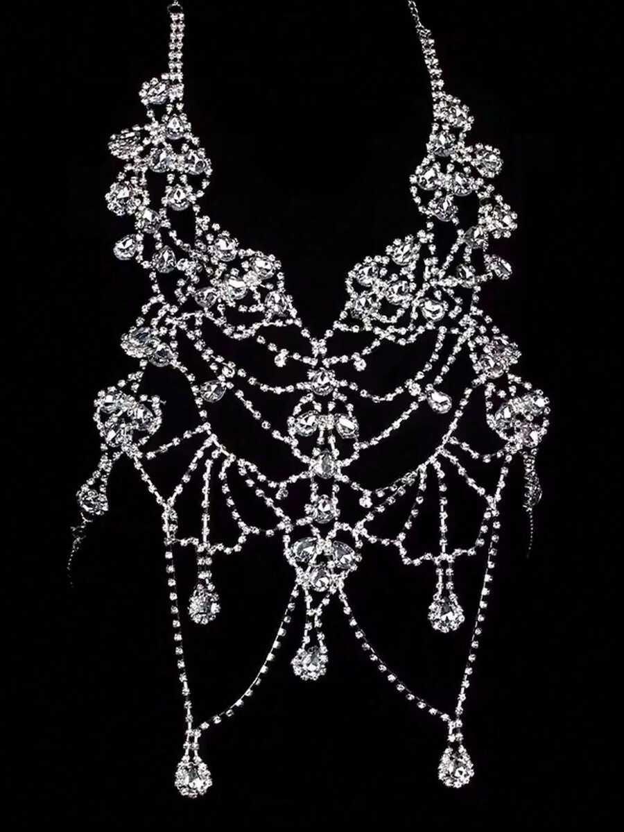 Rhinestone Body Chain Bra Neck - Body Jewelry Chains review and price