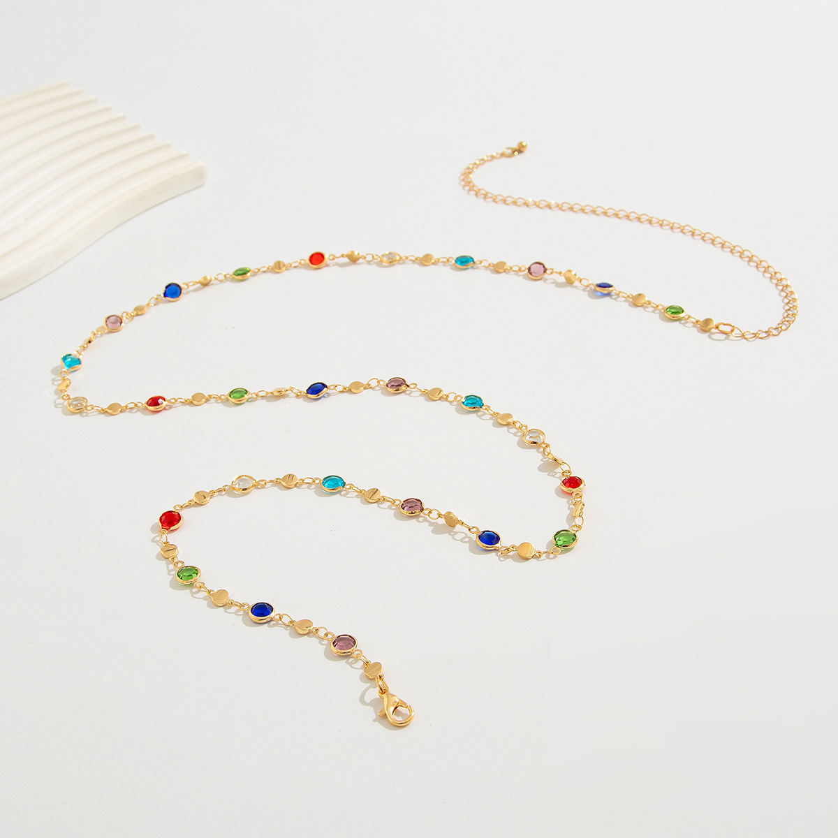 Simple Colorful Geometric Crys - Body Jewelry Online review and price