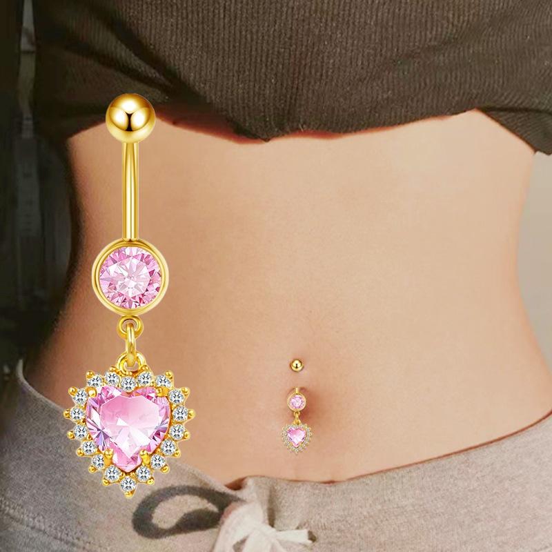 Fashion Heart Belly Button Rin - Body Jewelry Belly Button Rings review and price