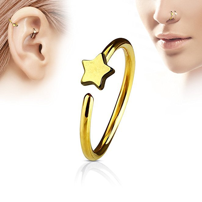 1Pcs Stainless Steel Star Nose - Body Jewelry Ear Piercing review and price
