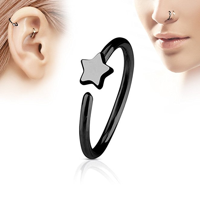 1Pcs Stainless Steel Star Nose - Body Jewelry Ear Piercing review and price