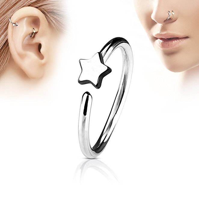 1Pcs Stainless Steel Star Nose - Body Jewelry Ear Piercing review and price