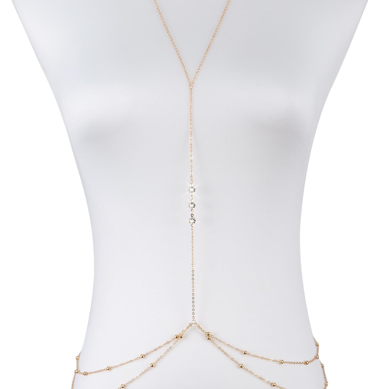 Simple Long Imitation crystal  - Body Jewelry Necklace review and price