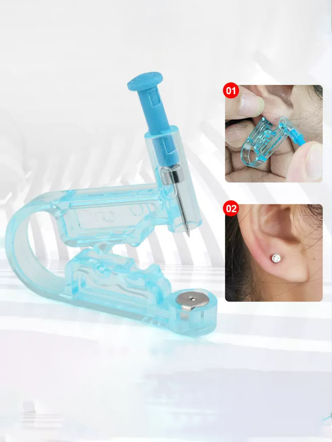 1pc Disposable Ear Piercing Gu - Body Jewelry Ear Piercing review and price