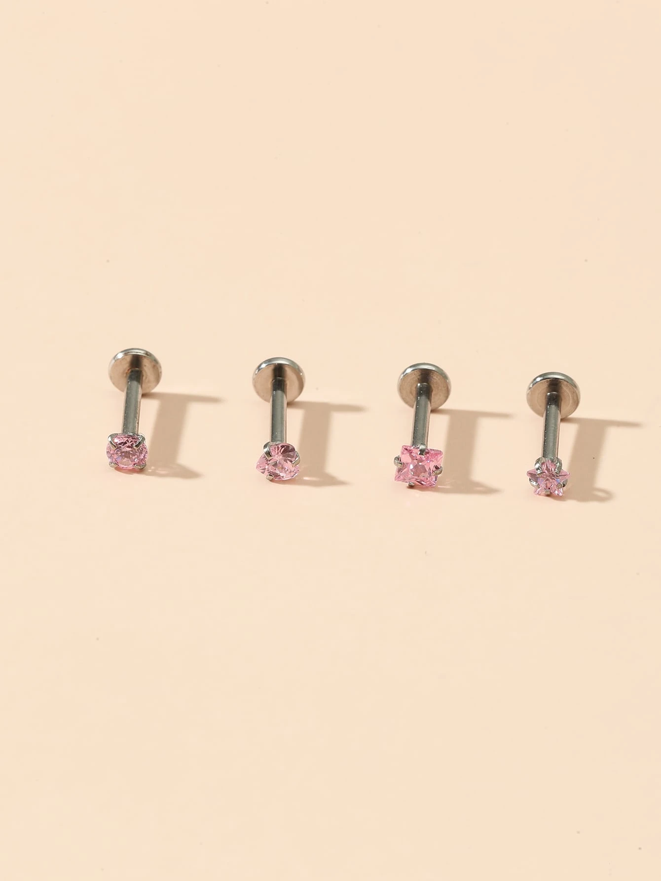 4pcs Set Cubic Zirconia Labret - Body Jewelry Changing Kit review and price