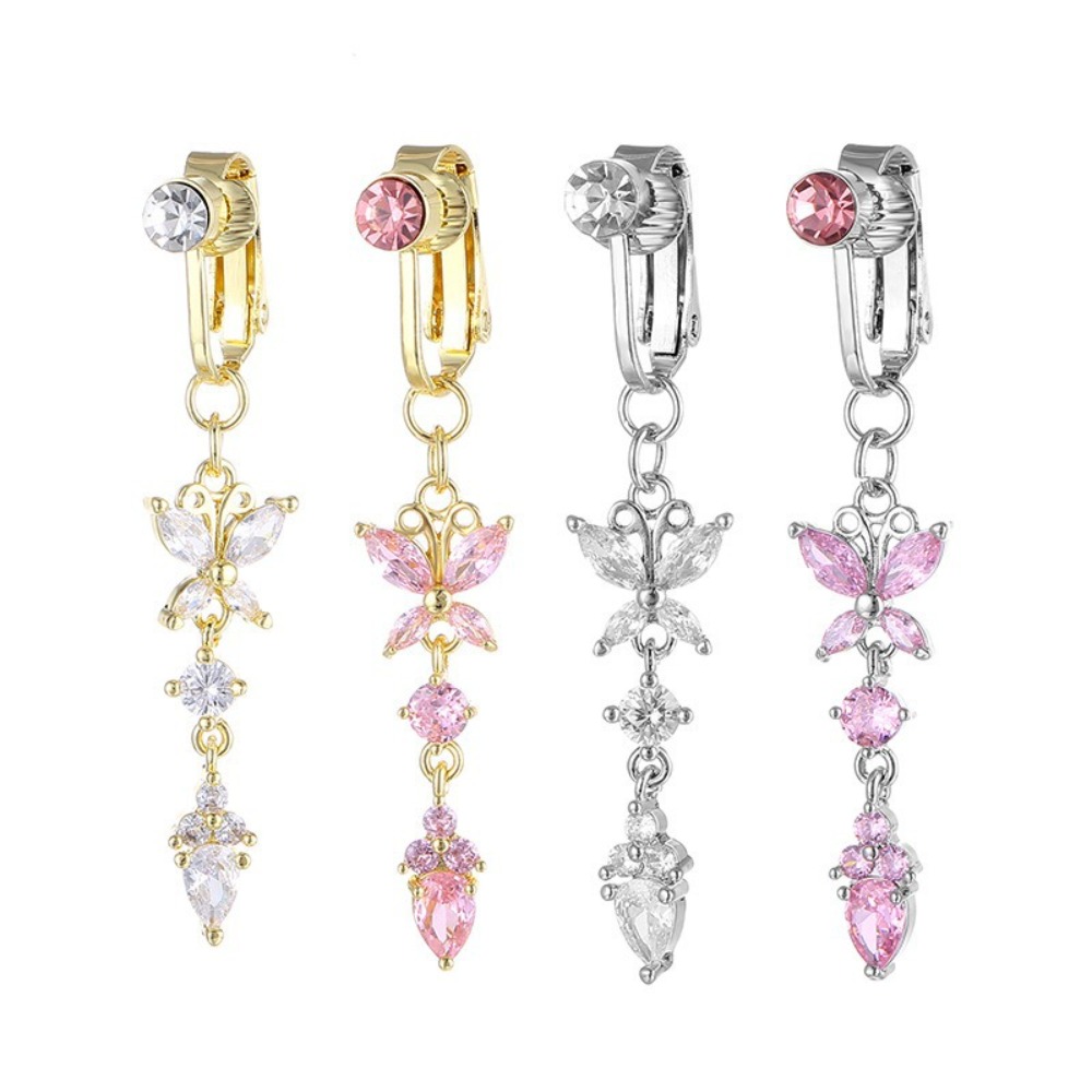 Butterfly Design Clip on Belly - Body Jewelry Belly Button Rings review and price