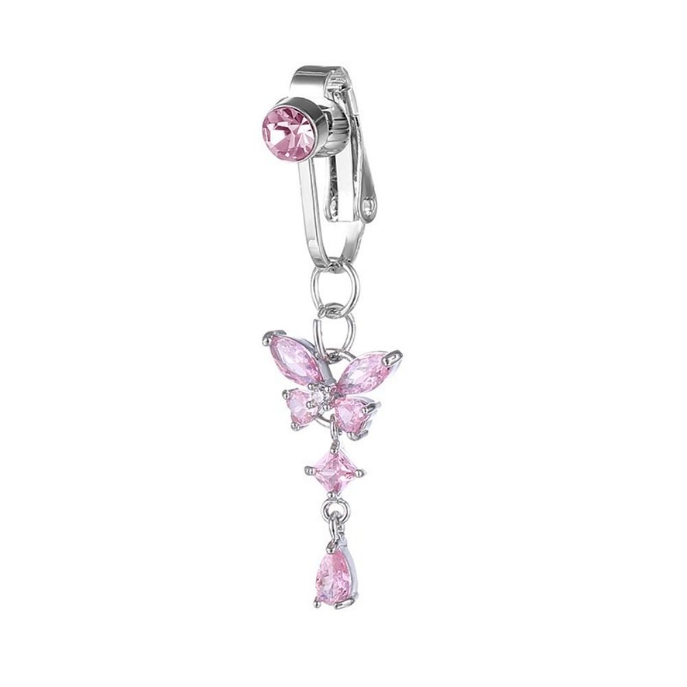 Butterfly Design Clip on Belly - Body Jewelry Belly Button Rings review and price