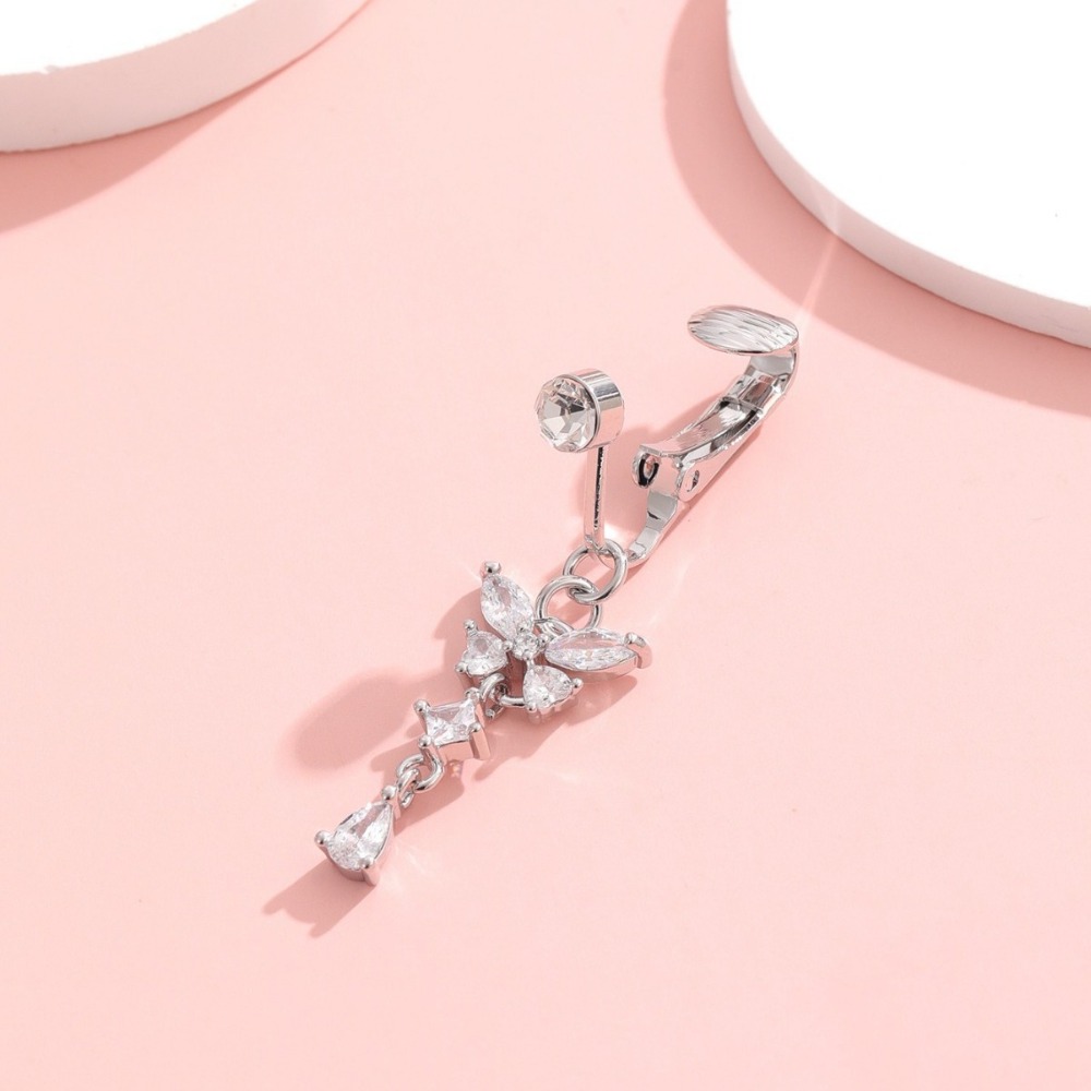 Butterfly Design Clip on Belly - Body Jewelry Belly Button Rings review and price