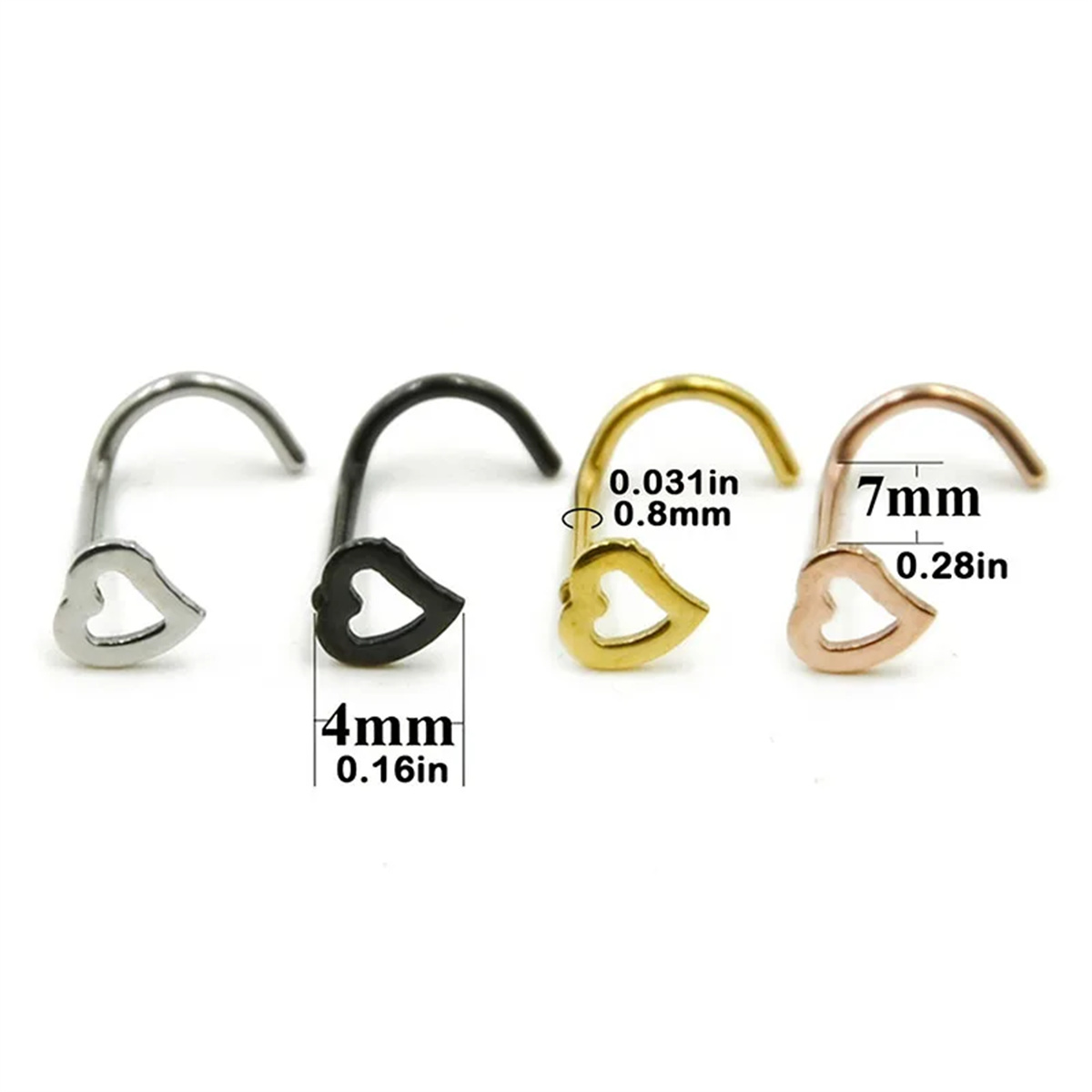 5pcs Fashion Hollow Heart Stai - Body Jewelry Changing Kit review and price